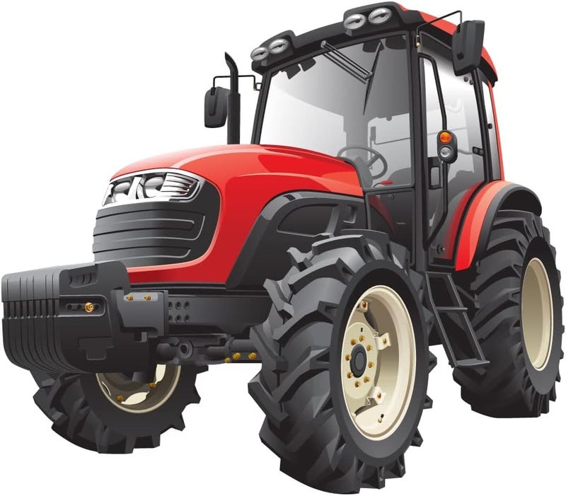 StikArt Red Agricultural Farm Tractor Wall Decal (12-inches H by 11 inches W) - Image 1